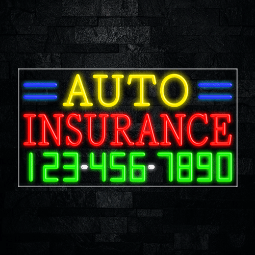 Auto Insurance LED Flex Sign 37″ x 20″