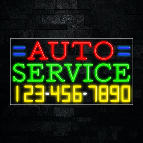 Auto Service LED Flex Sign 37″ x 20″