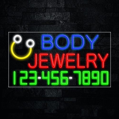 Body Jewelry LED Flex Sign 37″ x 20″