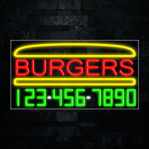 Burgers LED Flex Sign 37″ x 20″