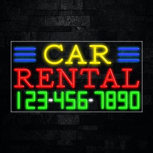 Car Rental LED Flex Sign 37″ x 20″