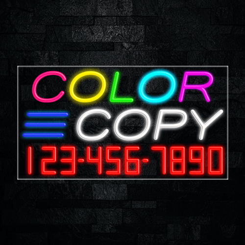 Color Copy LED Flex Sign 37″ x 20″