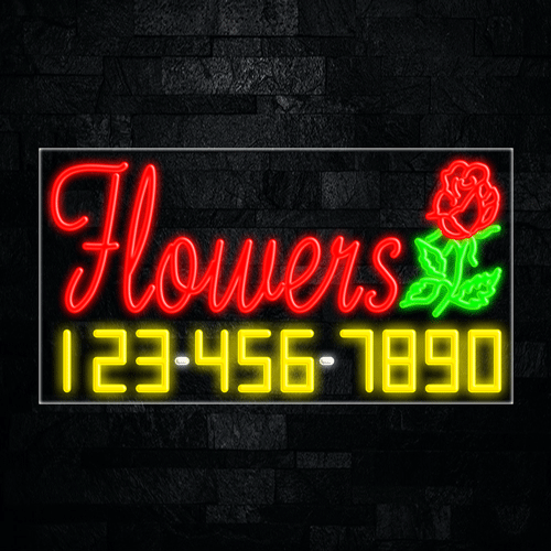 Flowers LED Flex Sign 37″ x 20″