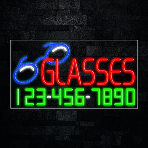 Glasses LED Flex Sign 37″ x 20″