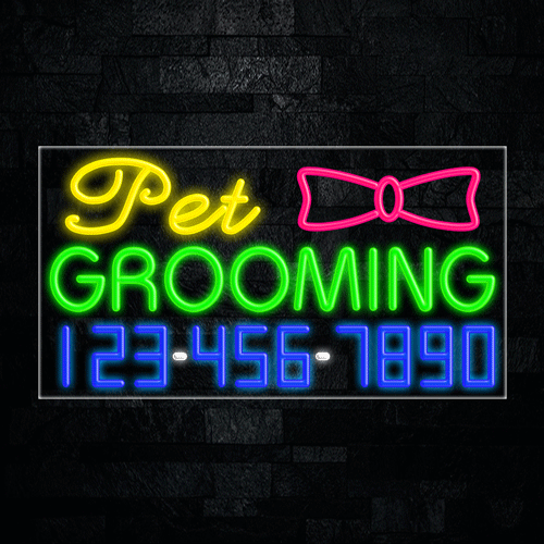 Pet Grooming LED Flex Sign 37″ x 20″