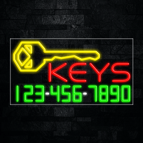 Keys LED Flex Sign 37″ x 20″