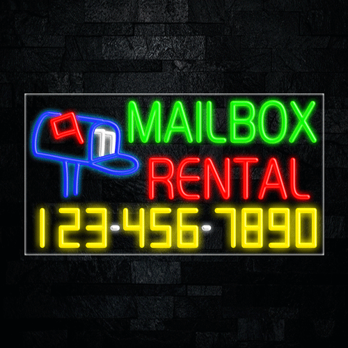 MailBox Rental LED Flex Sign 37″ x 20″