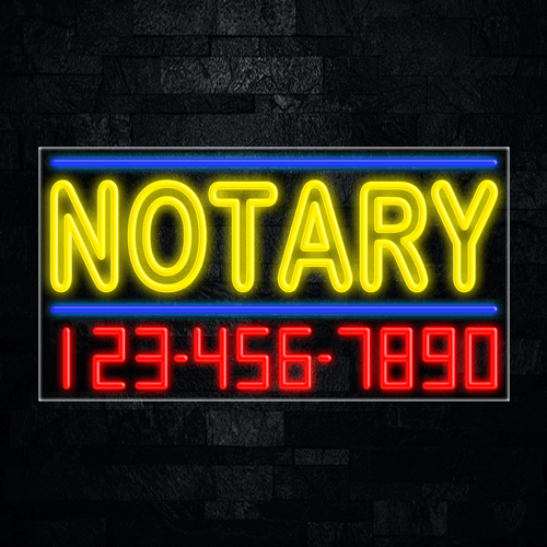 Notary LED Flex Sign 37″ x 20″