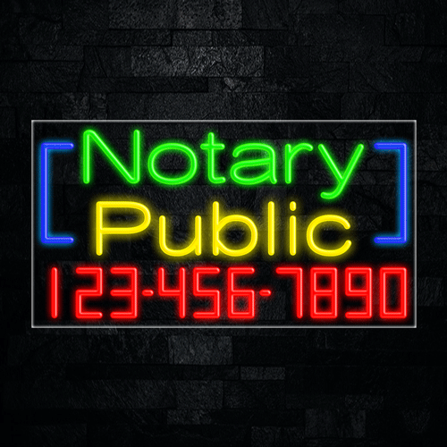 Notary Public LED Flex Sign 37″ x 20″