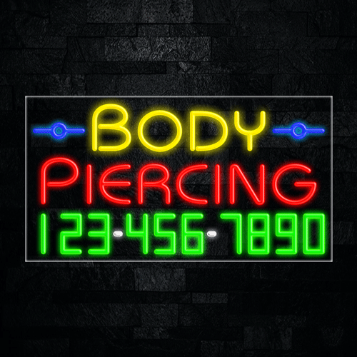 Body Piercing LED Flex Sign 37″ x 20″