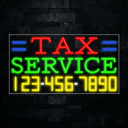 Tax Service LED Flex Sign 37″ x 20″