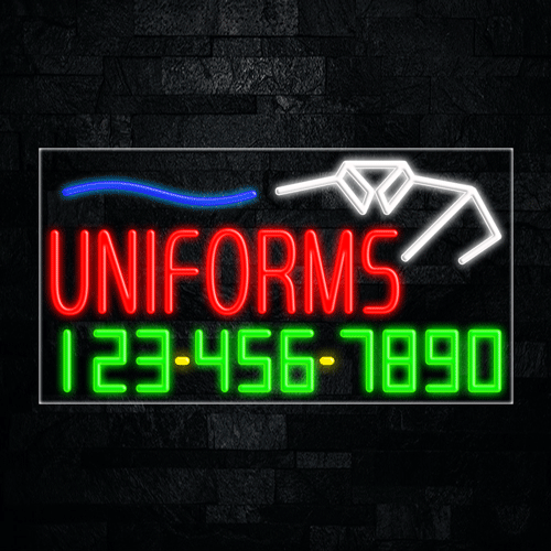 Uniforms LED Flex Sign 37″ x 20″