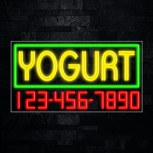 Yogurt LED Flex Sign 37″ x 20″