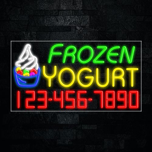 Frozen Yogurt LED Flex Sign 37″ x 20″