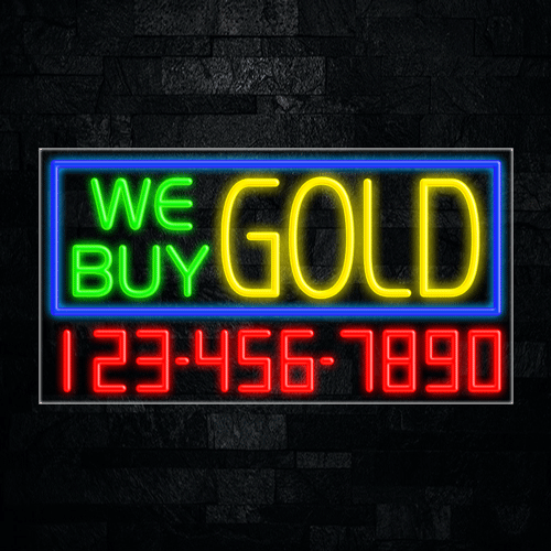 We Buy Gold LED Flex Sign 37″ x 20″