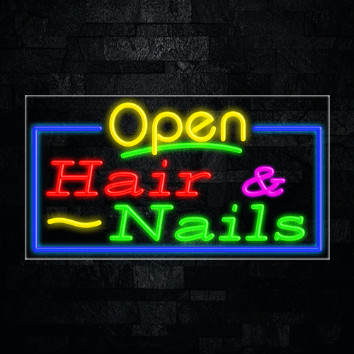 Hair & Nails LED Flex Sign 37″ x 20″