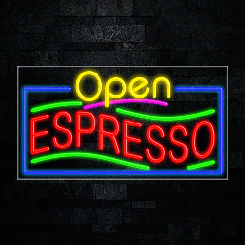 Espresso LED Flex Sign 37″ x 20″