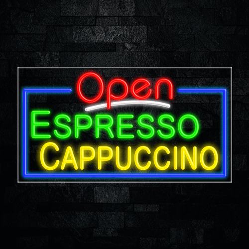 Espresso Cappuccino LED Flex Sign 37″ x 20″