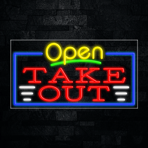 Take Out LED Flex Sign 37″ x 20″