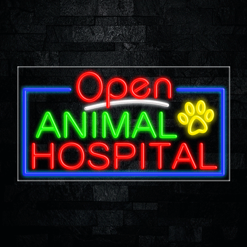 Animal Hospital LED Flex Sign 37″ x 20″