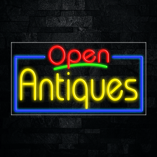 Antiques LED Flex Sign 37″ x 20″