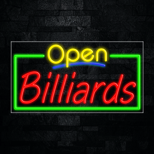 Billiards LED Flex Sign 37″ x 20″