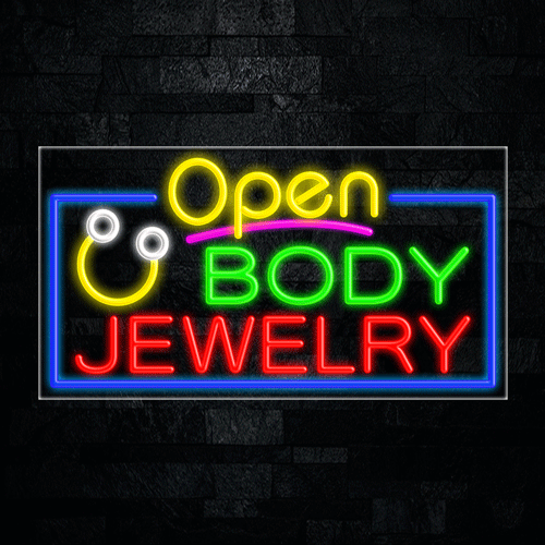 Body Jewelry LED Flex Sign 37″ x 20″