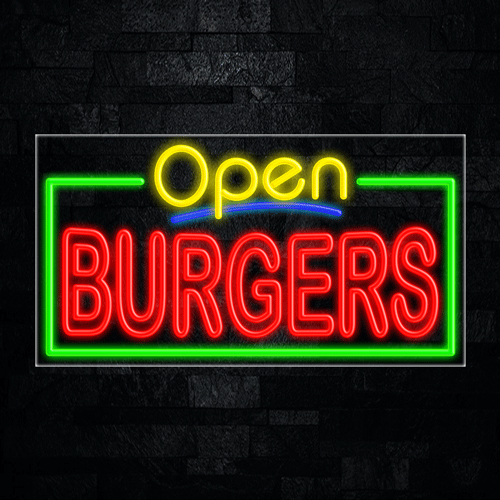 Burgers LED Flex Sign 37″ x 20″