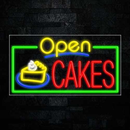 Cakes LED Flex Sign 37″ x 20″