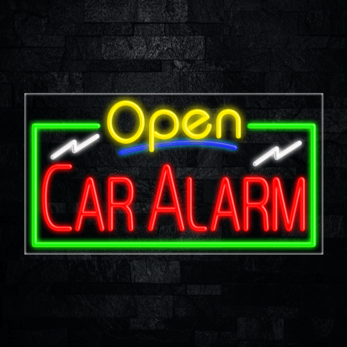 Car Alarm LED Flex Sign 37″ x 20″