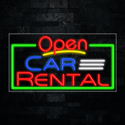 Car Rental LED Flex Sign 37″ x 20″