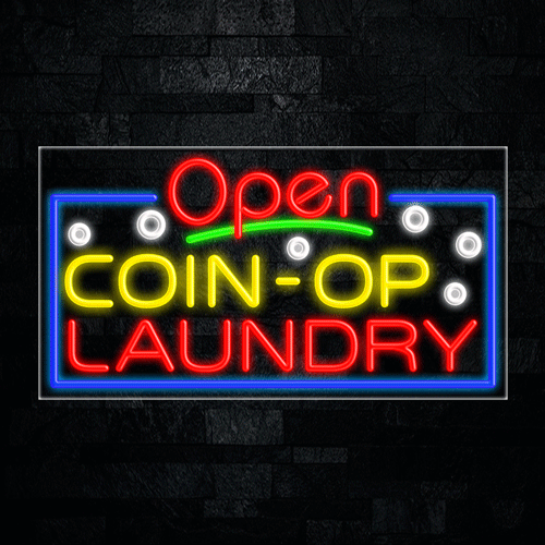 Coin Op Laundry LED Flex Sign 37″ x 20″