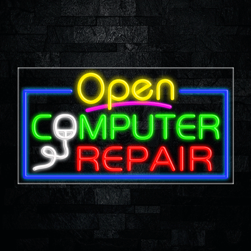 Computer Repair LED Flex Sign 37″ x 20″