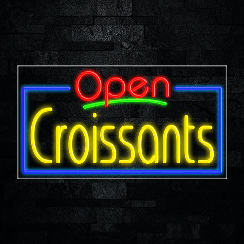 Croissants LED Flex Sign 37″ x 20″