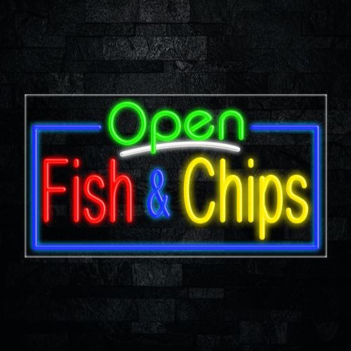 Fish & Chips LED Flex Sign 37″ x 20″