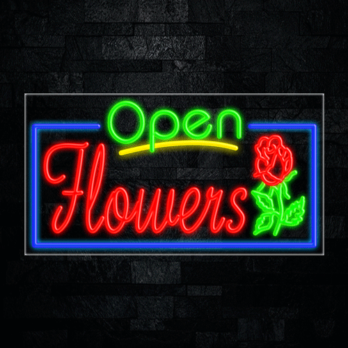 Flowers LED Flex Sign 37″ x 20″