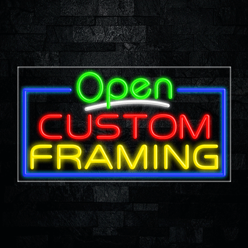 Custom Framing LED Flex Sign 37″ x 20″