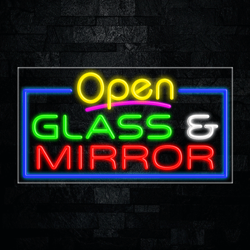 Glass & Mirror LED Flex Sign 37″ x 20″