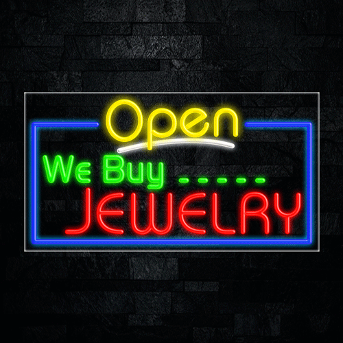 We Buy Jewelry LED Flex Sign 37″ x 20″