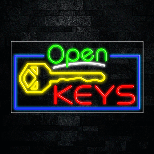 Keys LED Flex Sign 37″ x 20″