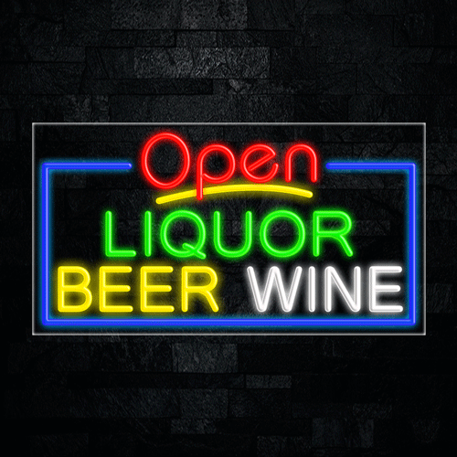 Liquor Beer Wine LED Flex Sign 37″ x 20″