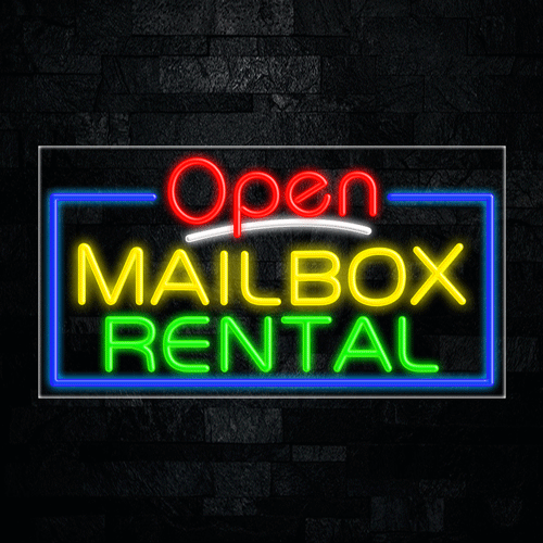 Mailbox Rental LED Flex Sign 37″ x 20″