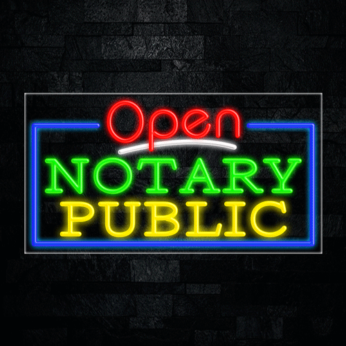 Notary Public LED Flex Sign 37″ x 20″