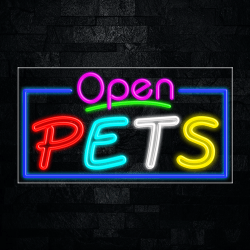 Pets LED Flex Sign 37″ x 20″