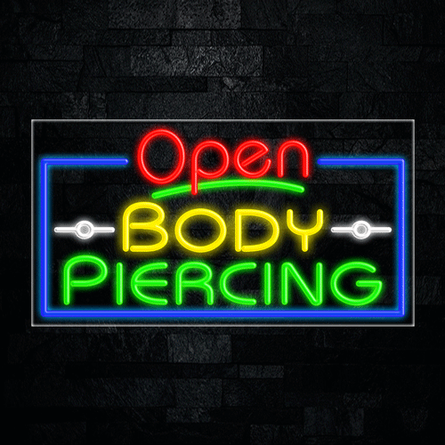 Body Piercing LED Flex Sign 37″ x 20″