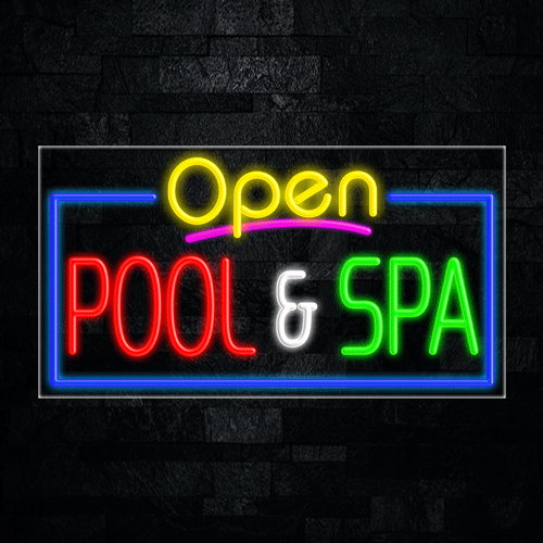 Pool & Spa LED Flex Sign 37″ x 20″