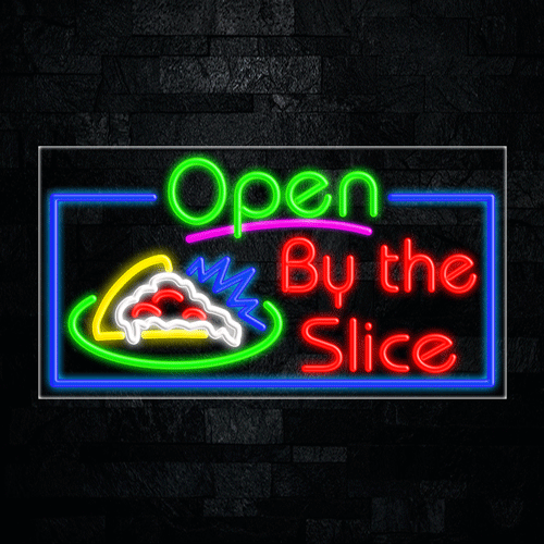 Pizza By the Slice LED Flex Sign 37″ x 20″