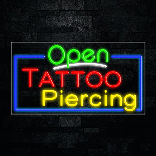 Tattoo Piercing LED Flex Sign 37″ x 20″