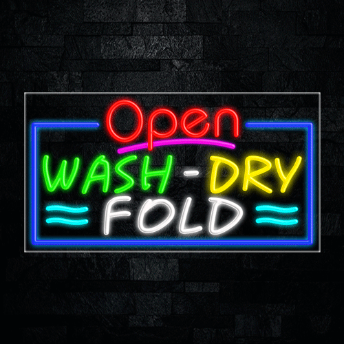 Wash Dry Fold LED Flex Sign 37″ x 20″