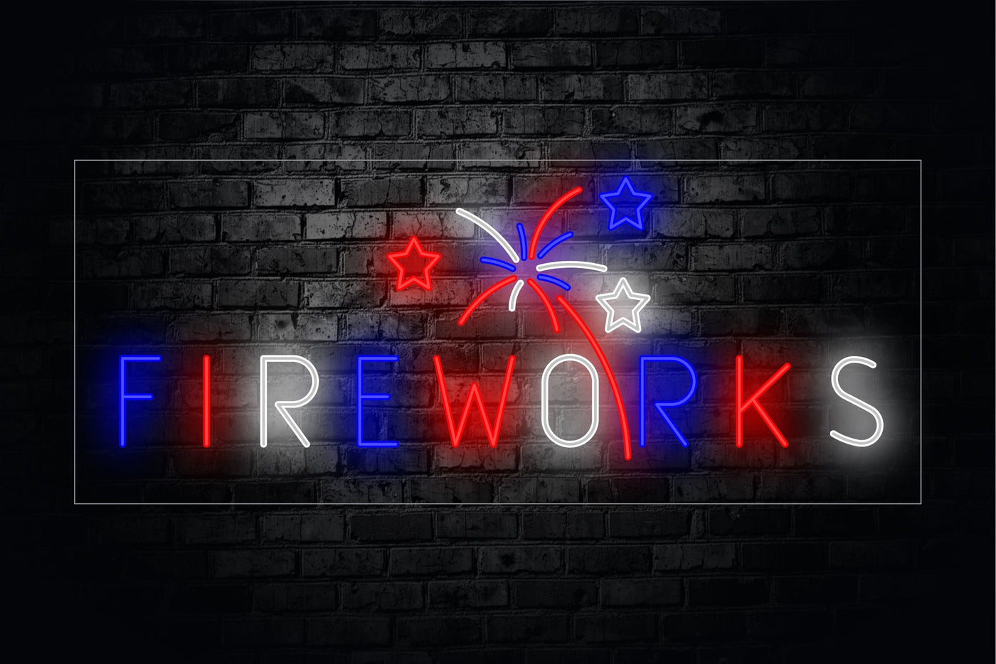 Fireworks LED Flex Sign 13″ x 32″